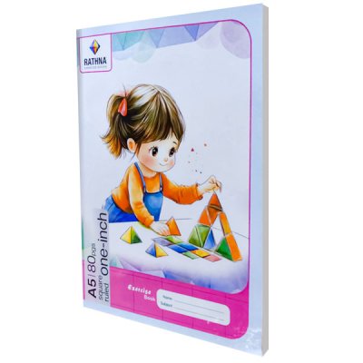 A5 Square Ruled One Inch - 80 Pages